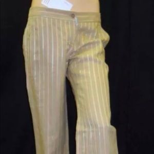 NWT MISSONI Wide Leg Taupe Seafoam Pinstripe Pants 6 $340